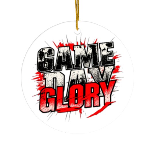 Game Day Glory Intense Bold Sports Design Ceramic Ornaments