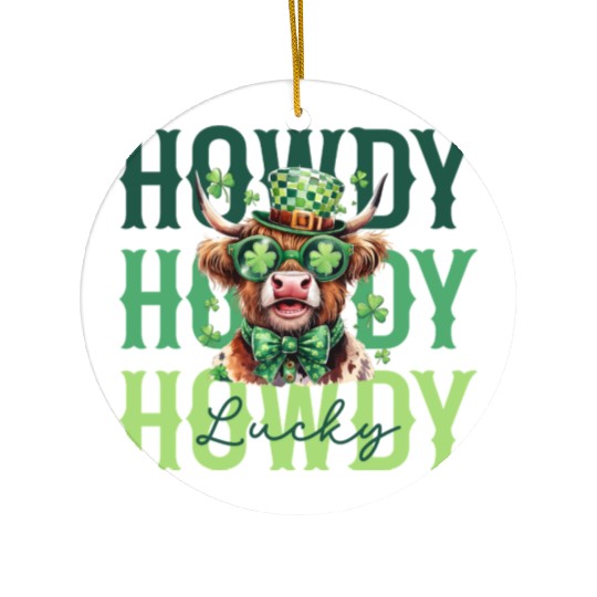 Howdy Howdy Howdy Lucky St Patricks Ceramic Ornaments