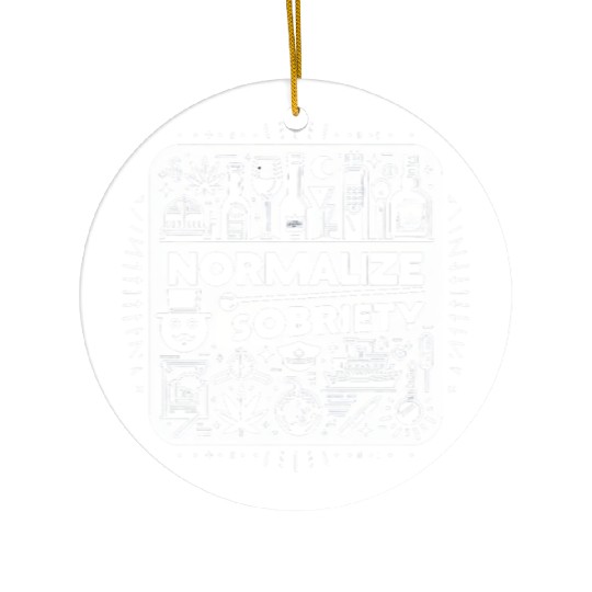 Normalize Sobriety 10 Ceramic Ornaments