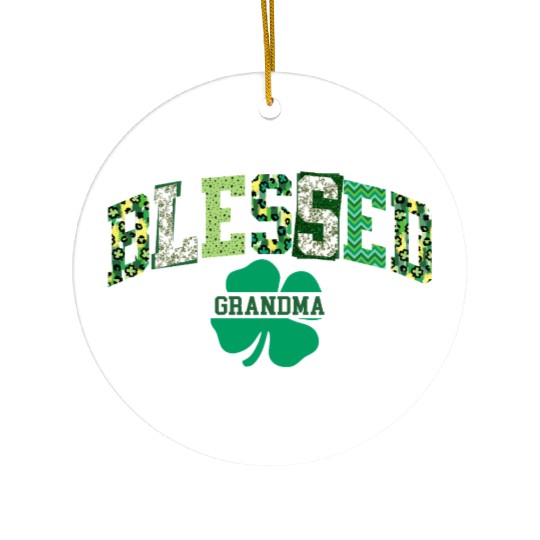 Blessed Grandma St Patricks Day Spring and Summer Ceramic Ornaments