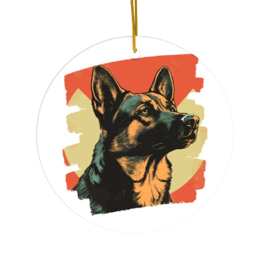 German Shepherd Ceramic Ornaments
