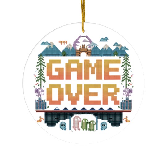 Nostalgic Retro Gamer Apparel Ceramic Ornaments