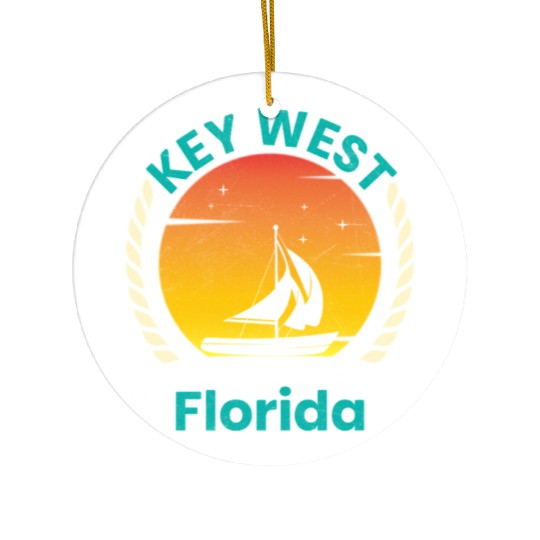 KEY-WEST FLORDIA Sailing West Keys Sailing Outfit Ceramic Ornaments