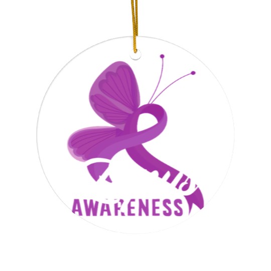 Lupus Awareness Butterfly Embrace Ceramic Ornaments