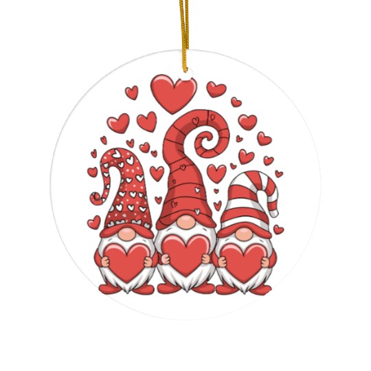 Love Gnomes Ceramic Ornaments