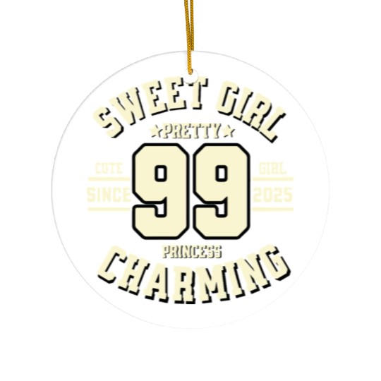 Black And White A Sweet Girl With 99 Charming Ceramic Ornaments