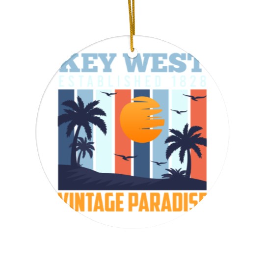 KEY-WEST ESTABLISHED 1828 VINTAGE PARADISE Ceramic Ornaments