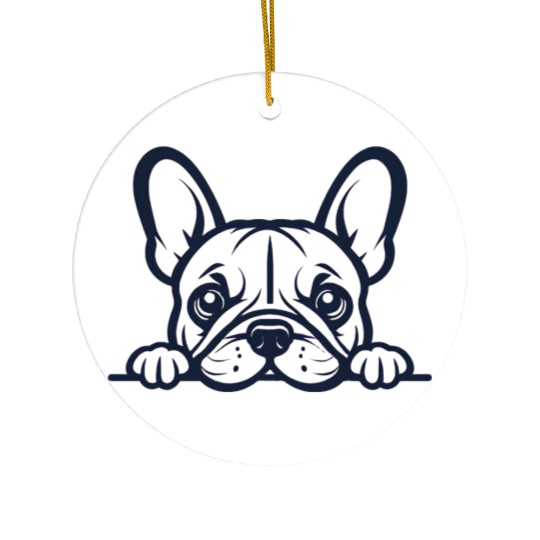 French Bulldog Frenchie Sweet Face Ceramic Ornaments