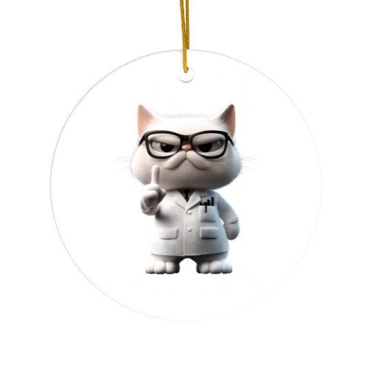 Trust Me I'm A Scientist Science Cat Meme Ceramic Ornaments