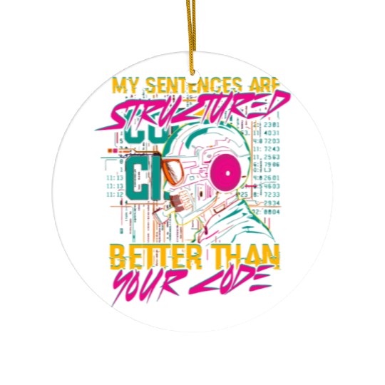 Computer Linguist Ceramic Ornaments