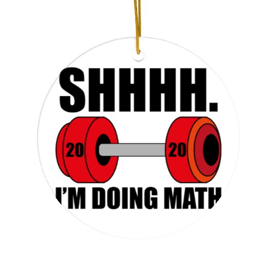 SHHH I m doing math! Ceramic Ornaments