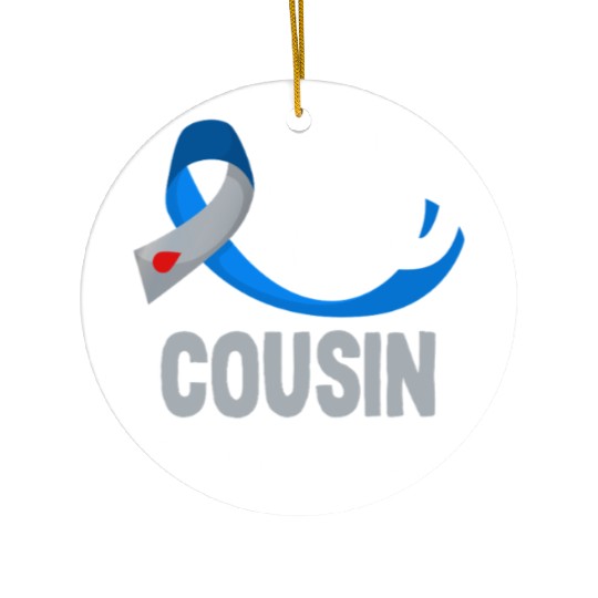 Diabetes Type 1 Awareness T1D Cousin Support Ceramic Ornaments