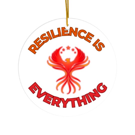 Unbreakable Spirit: Rise Like the Phoenix Ceramic Ornaments