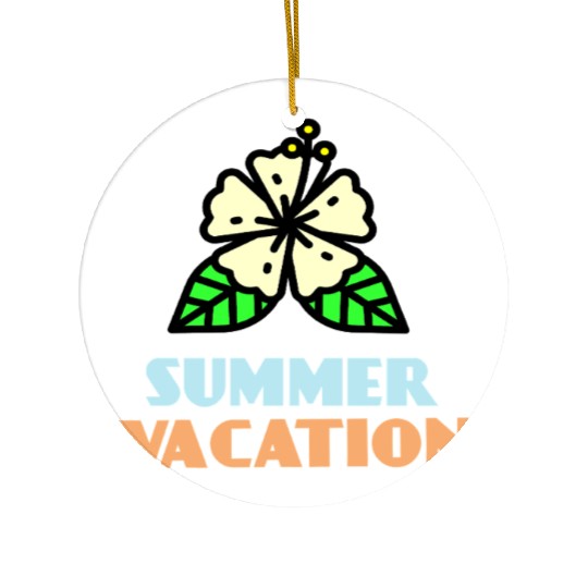 Summer Vacation Hibiscus Design Ceramic Ornaments