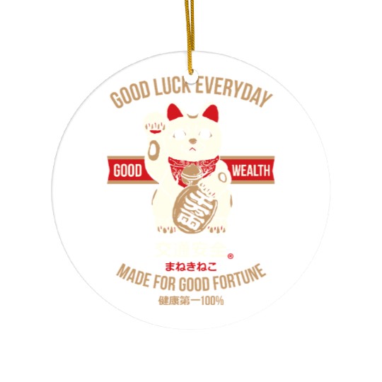 Maneki-neko (Lucky Cat) Ceramic Ornaments