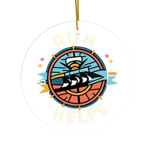 Rum Helps 6 Ceramic Ornaments