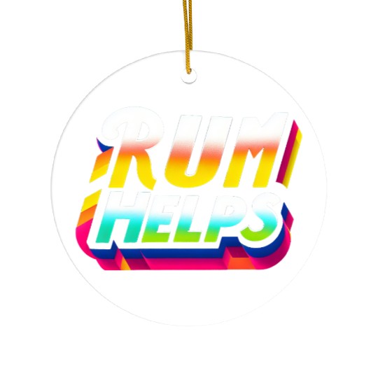 Rum Helps 9 Ceramic Ornaments