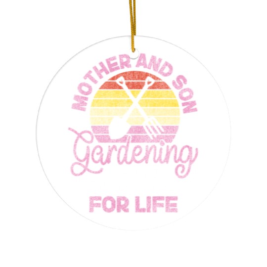 Plant Lover Gardening Mom Son Ceramic Ornaments