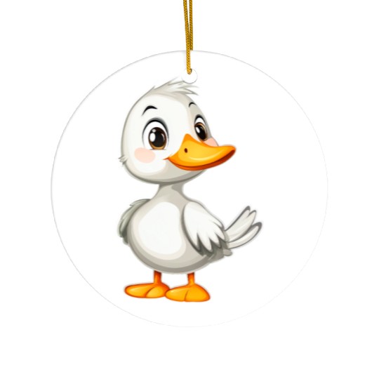 White duck Ceramic Ornaments