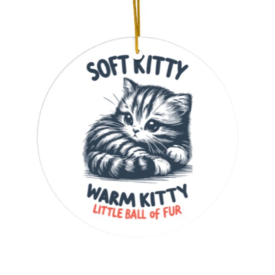 Soft Kitty Ceramic Ornaments
