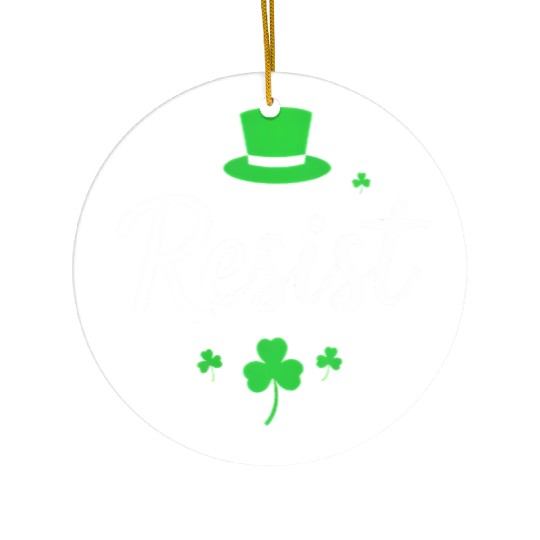 Resist and Celebrate St. Patrick’s Day Ceramic Ornaments