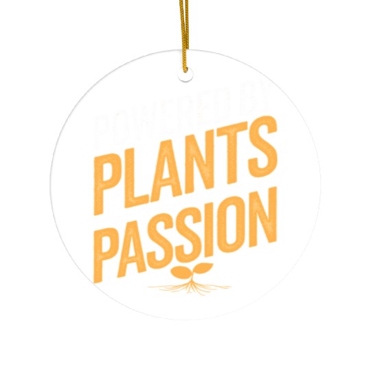 Powered By Plants And Passion Vegan Vegetarian Ceramic Ornaments