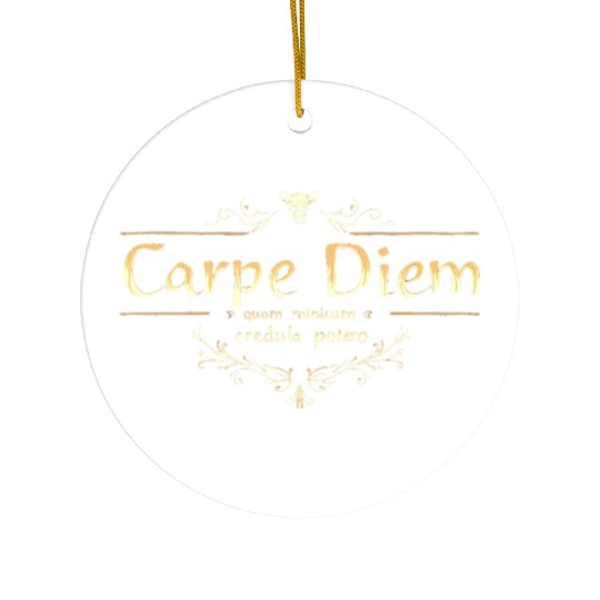 Carpe Diem Classic Latin Wisdom Ceramic Ornaments