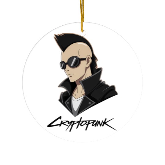 CRYPTO CYBER PUNK Ceramic Ornaments