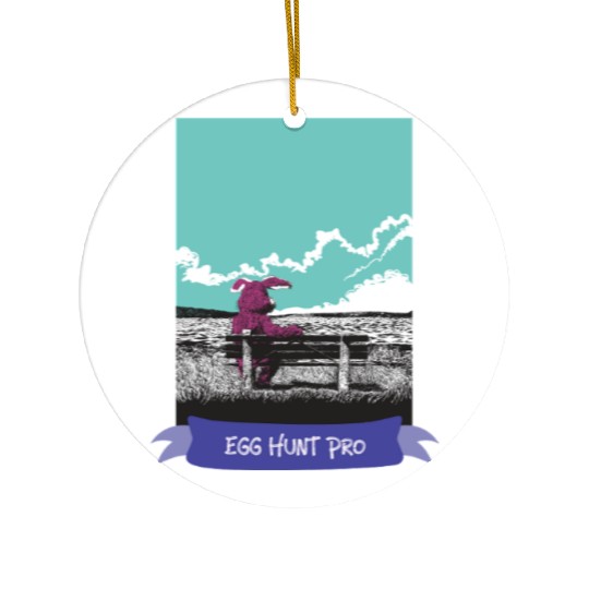 Egg Hunt Pro Easter Ceramic Ornaments