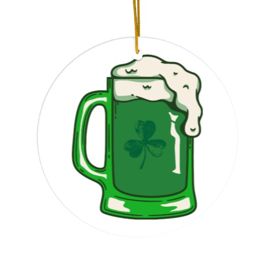 Green Beer Ceramic Ornaments