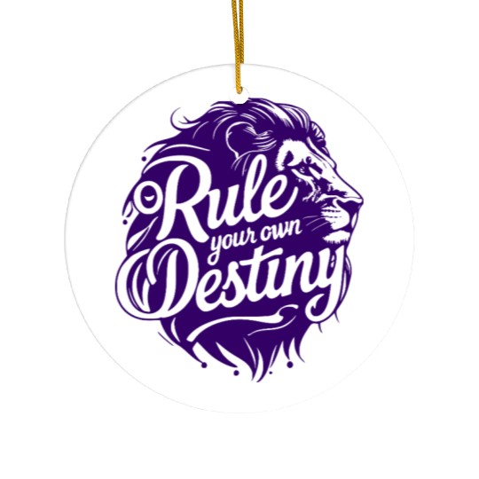 Rule Your Destiny Lion art & Design Ceramic Ornaments