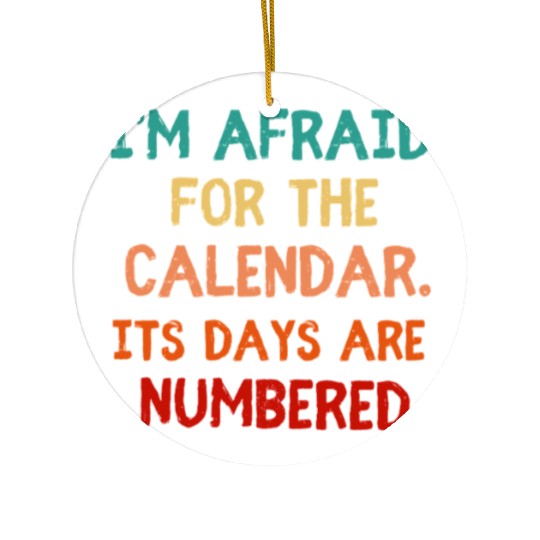 Funny Dad Joke Calender Humor Ceramic Ornaments