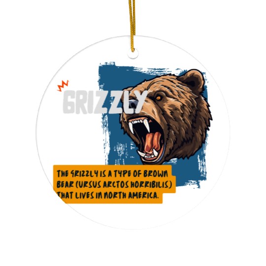 grizzly Ceramic Ornaments
