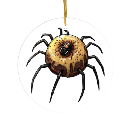 Donut Spider Funny Creative Motif Ceramic Ornaments