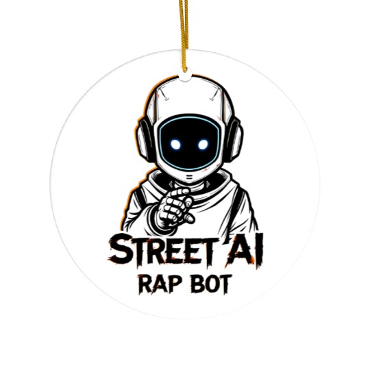 Street AI Rap Bot – Futuristic Hip-Hop Astronaut D Ceramic Ornaments