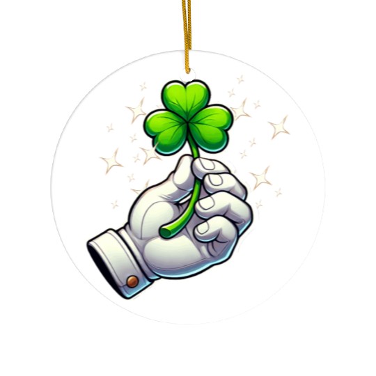 Shamrock St Petrick Ceramic Ornaments