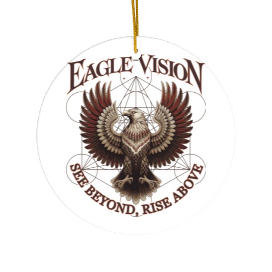 Eagle Vision - Metatron's Cube, Sacred Geometry Ceramic Ornaments