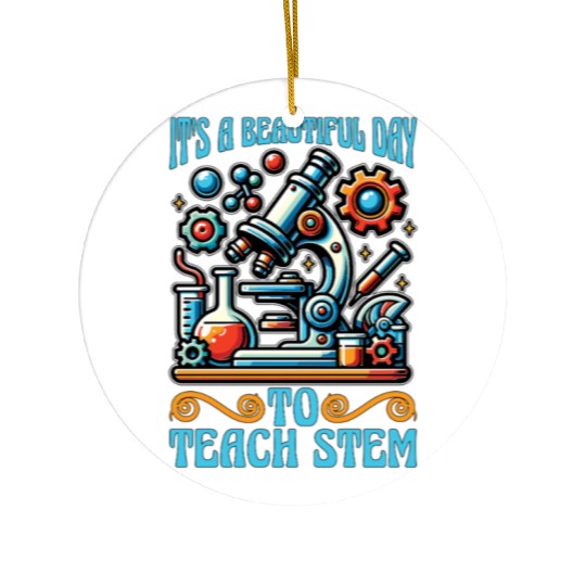 STEM Teacher It's A Beautiful Day Computer Science Ceramic Ornaments