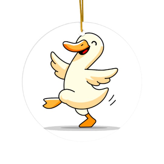 Dancing duck Ceramic Ornaments