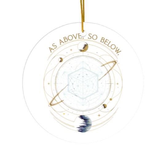 As Above, So Below - Sacred Geometry Ceramic Ornaments