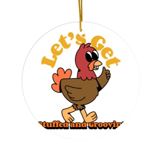 Dancing Turkey | Let's Get Stuffed and Groovin' Ceramic Ornaments