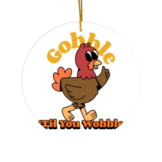 Dancing Turkey | Gobble 'Til you Wobble | Ceramic Ornaments