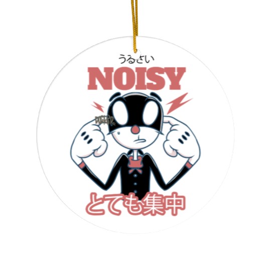 noisy Cat Anatomy Ceramic Ornaments