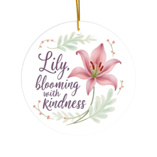 Lily, blooming with kindness Ceramic Ornaments