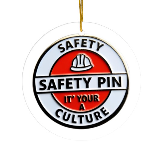 Safety Pin Ceramic Ornaments