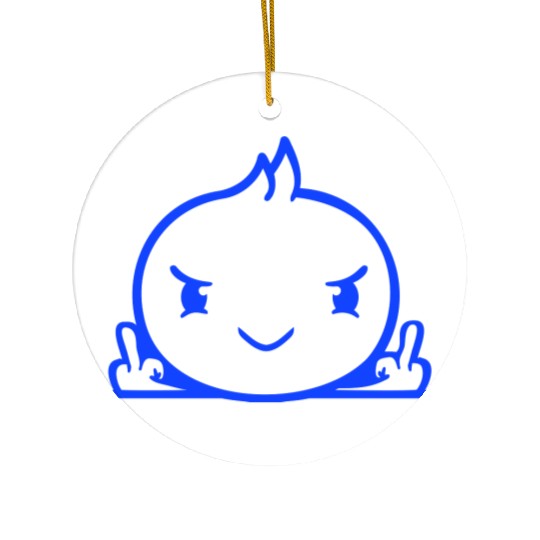 Bird Evil Middle Finger Show Bad Boy Behind Fence Ceramic Ornaments