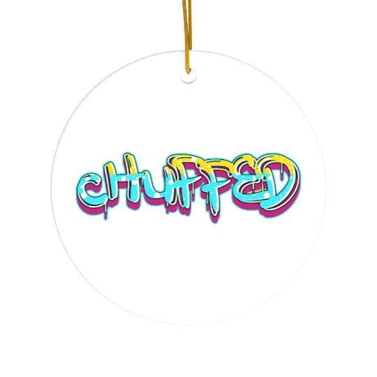 CHUPPED  finish in light blue Ceramic Ornaments