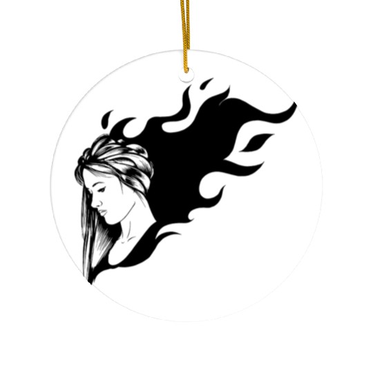 sad girl Ceramic Ornaments