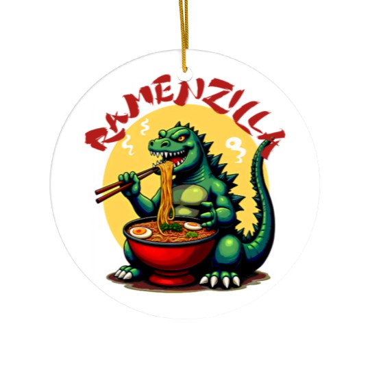 RamenZilla Ramen Noodle Loving Kaiju Monster Ceramic Ornaments
