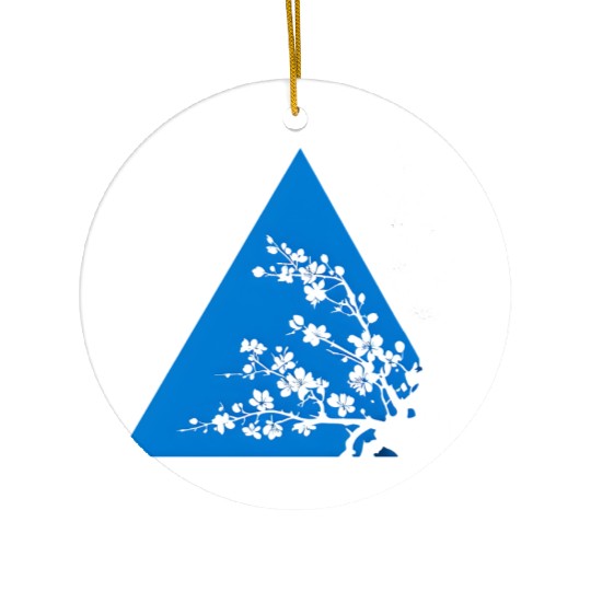 Triangle and Blossom Ceramic Ornaments